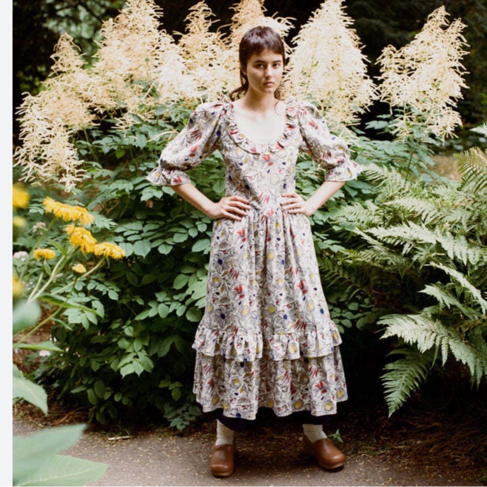 Meadows Dress Sycamore Maxi Ruffle in Floral Sketch - Picture 2 of 12